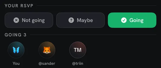 A plan: Going, and three people coming